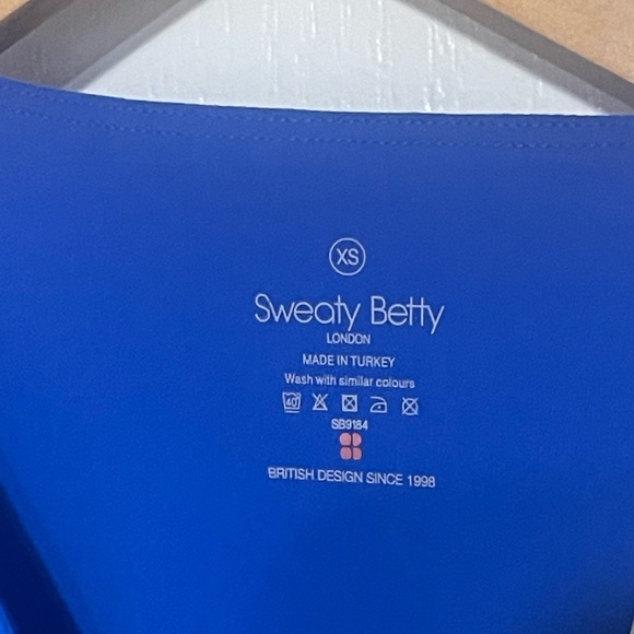 NEW SWEATY BETTY Explorer Sculpt Ruched {$148} Electric Blue Long Sleeve XS - Picture 4 of 8